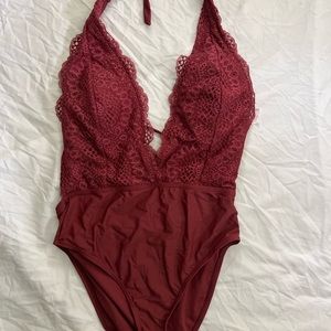 Mauve/wine one piece